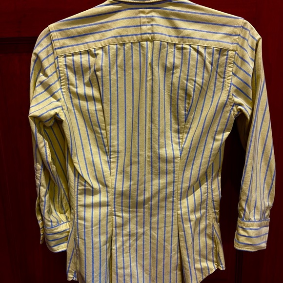Ralph Lauren Yellow and Blue Striped Women’s Shirt - Picture 3 of 4